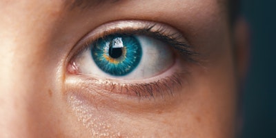 A woman's eye, up close