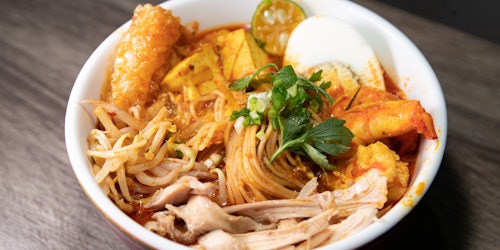 A bowl of laksa