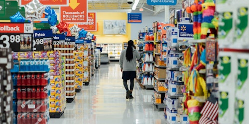 A photograph of a woman shopping at Asda