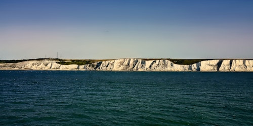 The cliffs of Dover, from the sea