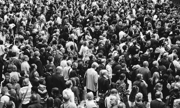 A crowd of people