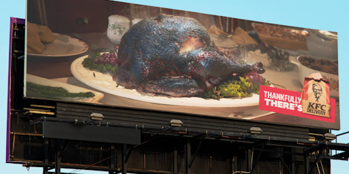 kfc thanksgiving billboard