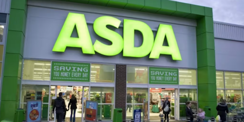 The façade of an Asda store