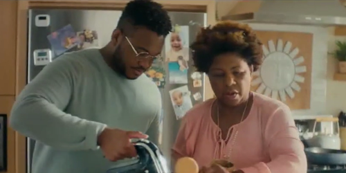 a mother and her son in law bake cupcakes