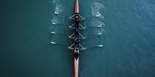 Team rowing crew