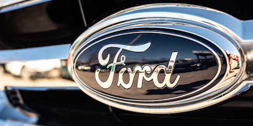 Ford logo on truck grill