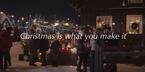 title card that says "christmas is what you make it"