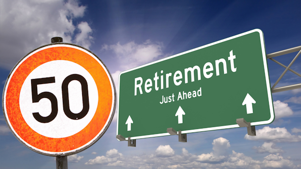 A road sign hinting that retirement is ahead