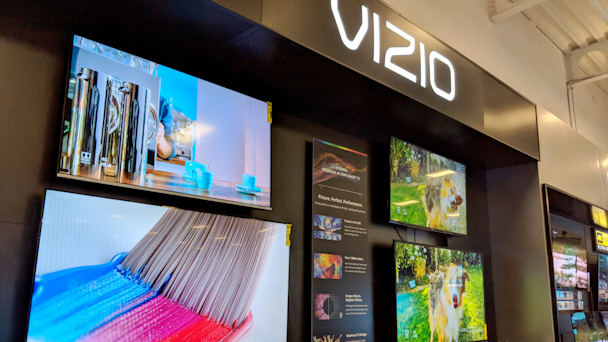 Vizio TV screens on display in retail store